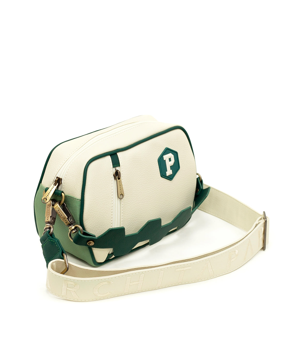 Bandolera Colmena Beige x Verde